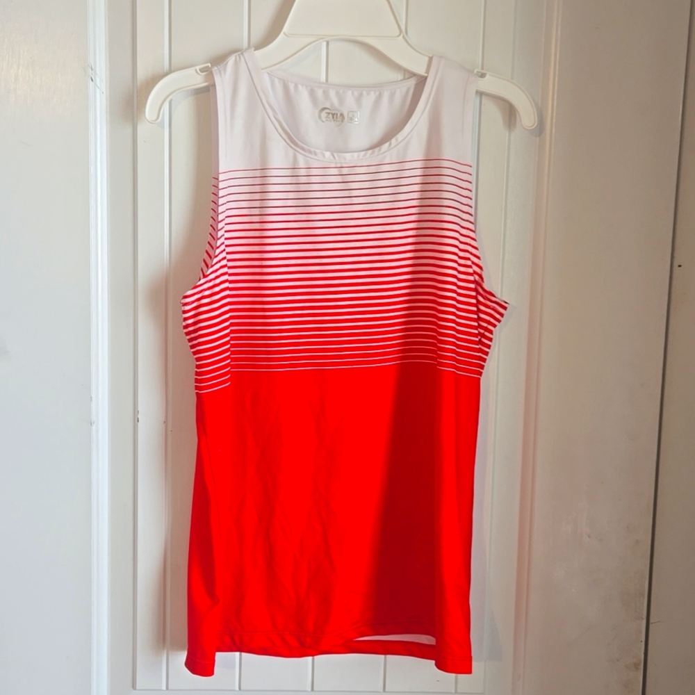 Zyia Red & white Tank Youth Large (12-14)